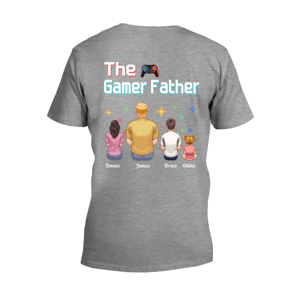 Der Gamer-Papa – Gaming-Vater für jeden Titel – Personalisiertes Videospiel-T-Shirt und Hoodie