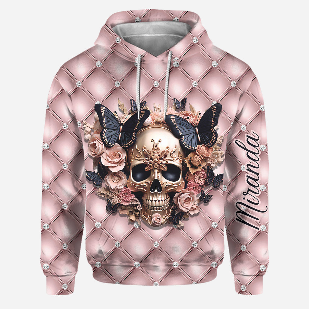 Fick dies, Fick das, Fick dich, Fick alles – Personalisierter Totenkopf-Hoodie und Leggings