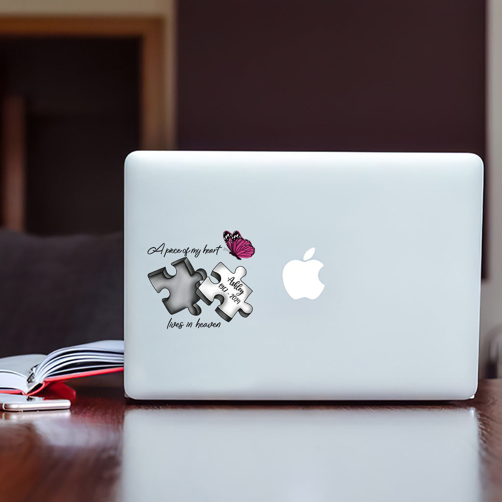 Gedenk-Schmetterling Libelle Himmelsfeder - Personalisierter Gedenkaufkleber