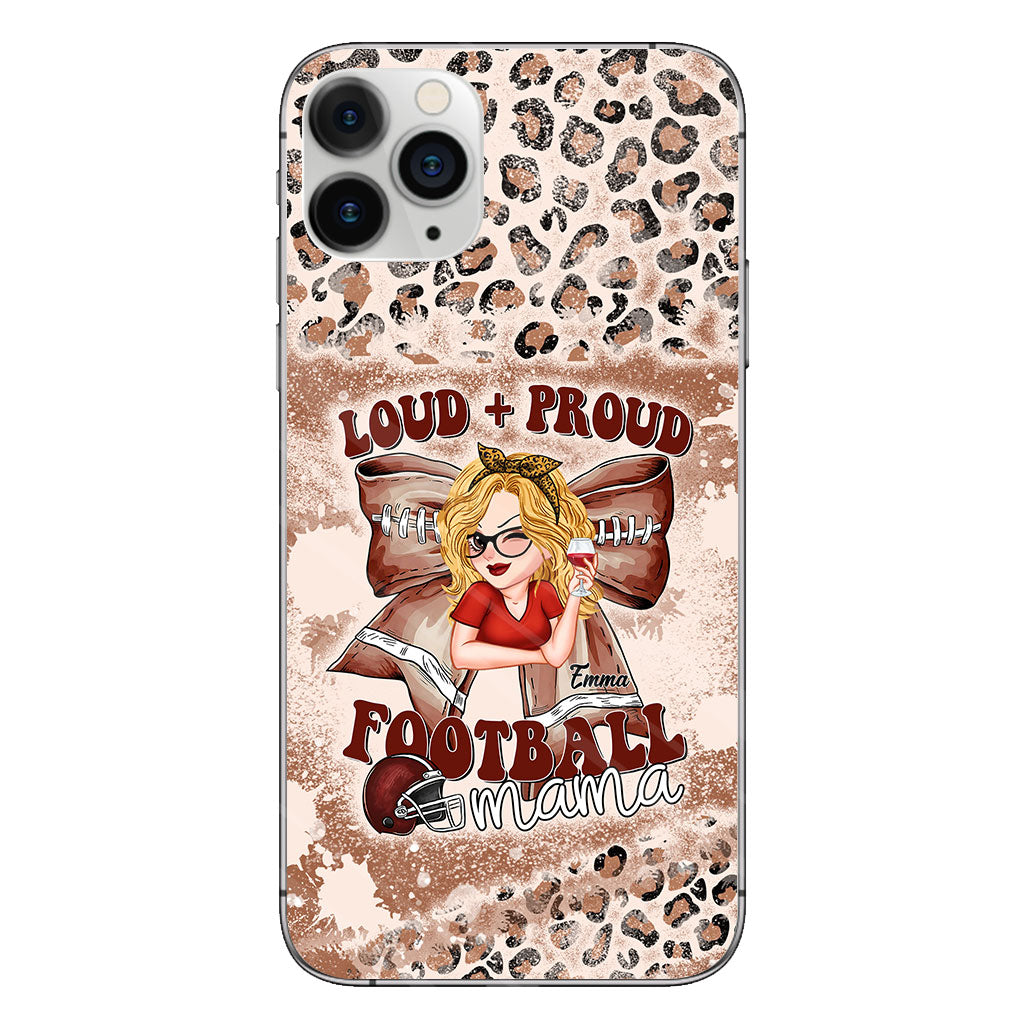 Loud Proud Football Any Title - Personalized Football Clear Phone Case