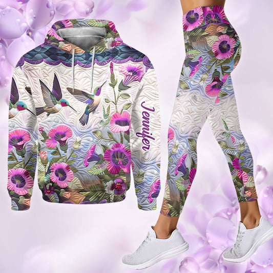 Wunderschöner Kolibri – Personalisierter Kolibri-Hoodie und Leggings