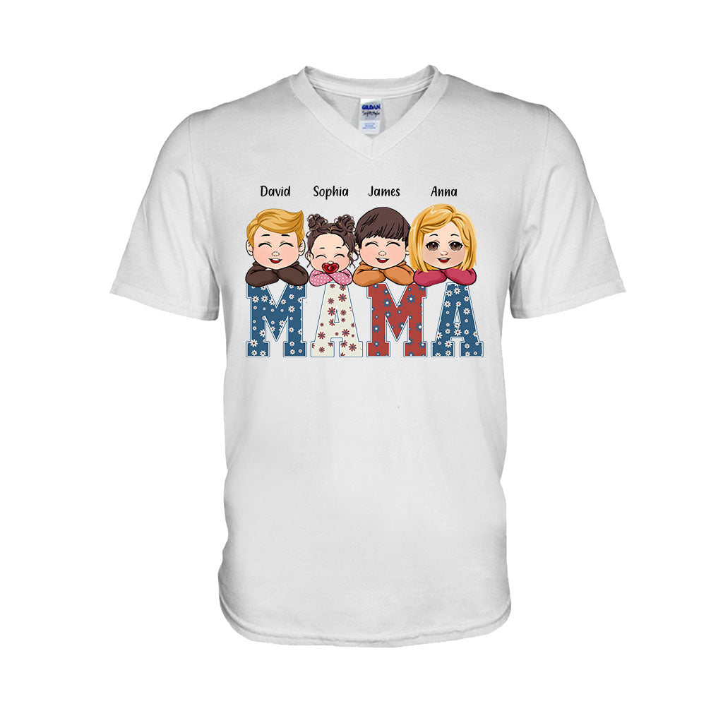 Amerikanische Mama – Beliebiger Titel, Vintage-Retro-Stil – Personalisiertes Mutter-T-Shirt und Hoodie