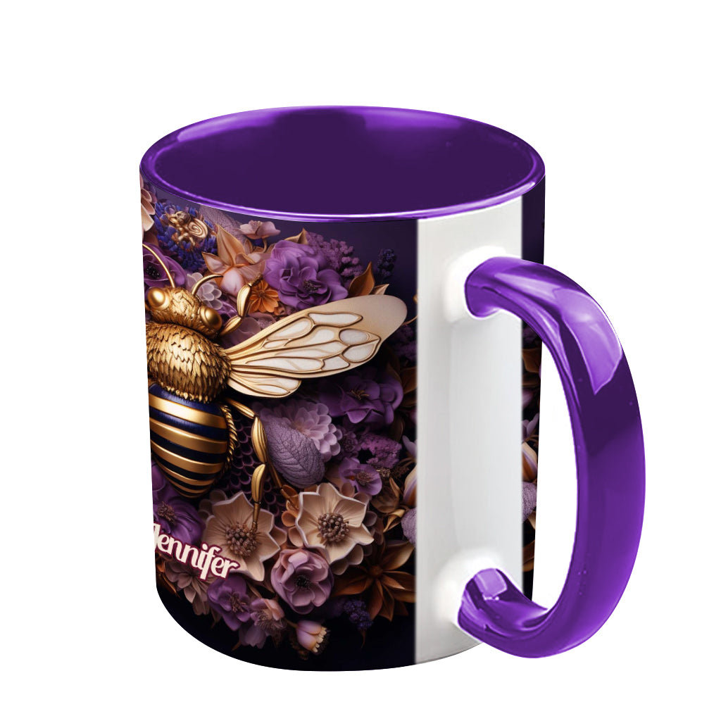 Bee Happy Golden Bee - Personalisierte Tasse mit Bienenmotiv