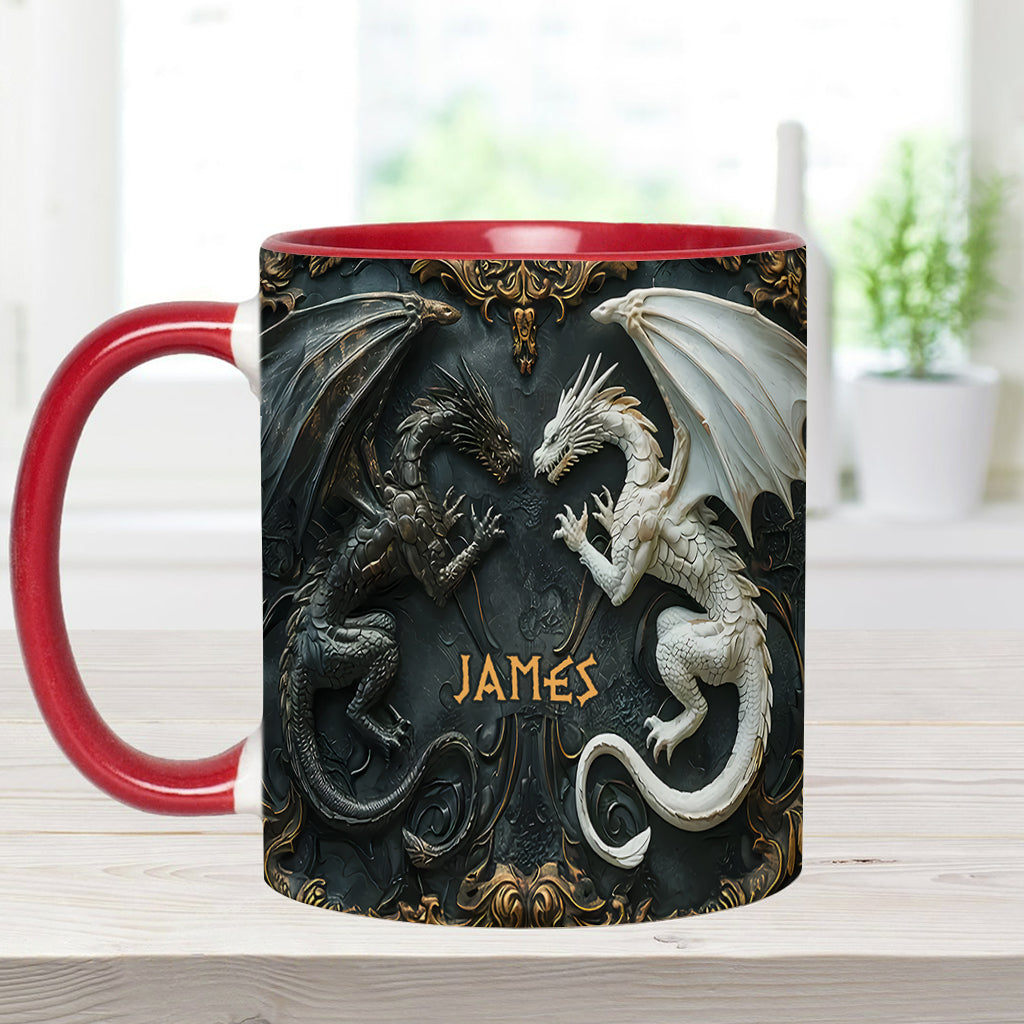 Personalisierte Tasse mit Drachenmotiv