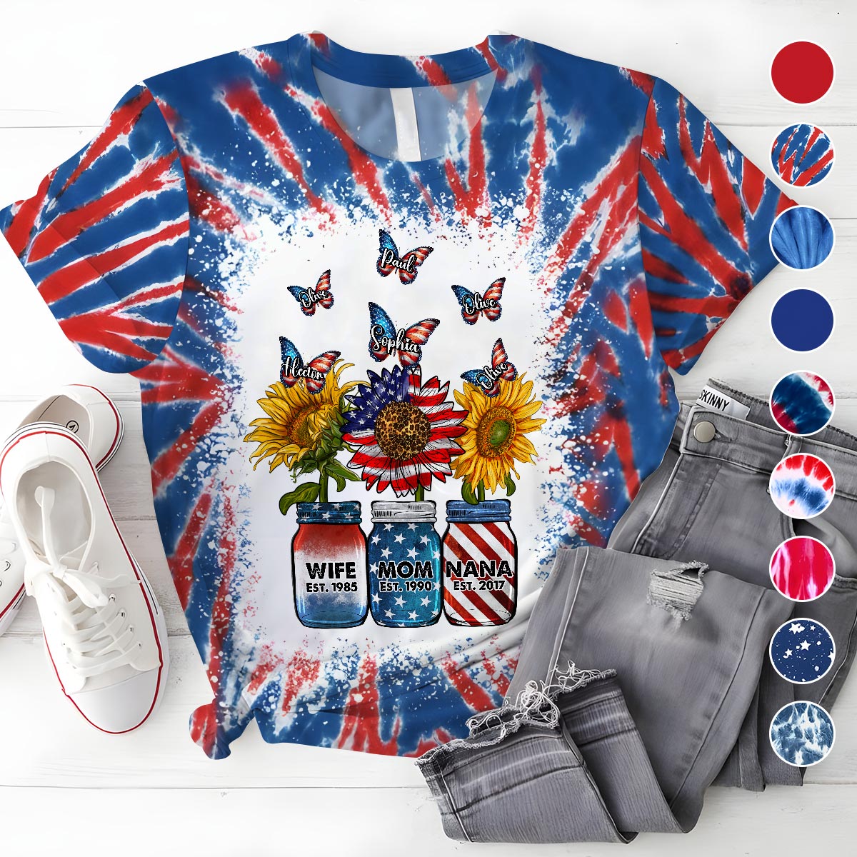 Ehefrau, Mama, Oma – Personalisiertes Oma-Shirt