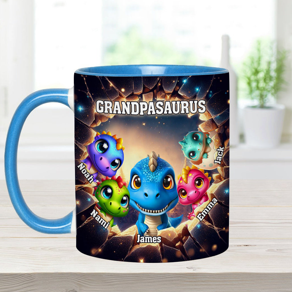 Grandpasaurus - Personalized Grandpa Accent Mug