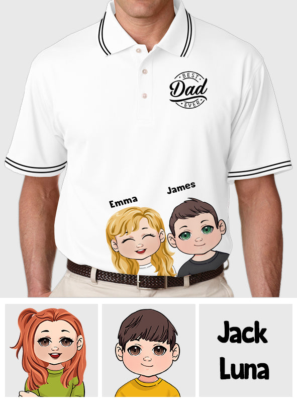 Best Dad Ever - Personalized Father Polo Shirt