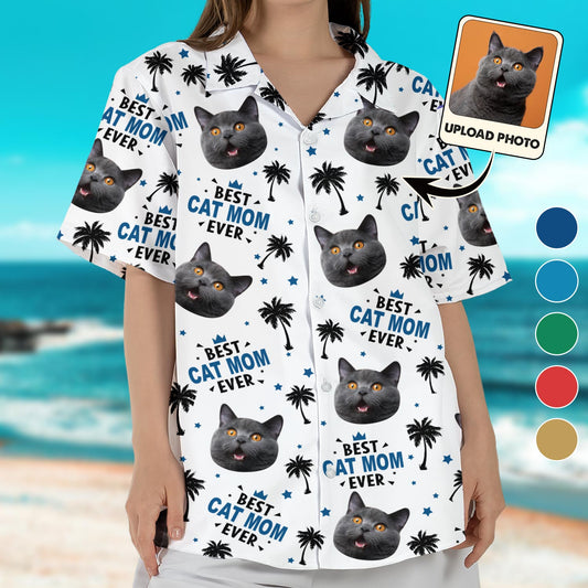 Die beste Fellmama, der beste Fellpapa aller Zeiten – personalisiertes Katzen-Hawaiihemd