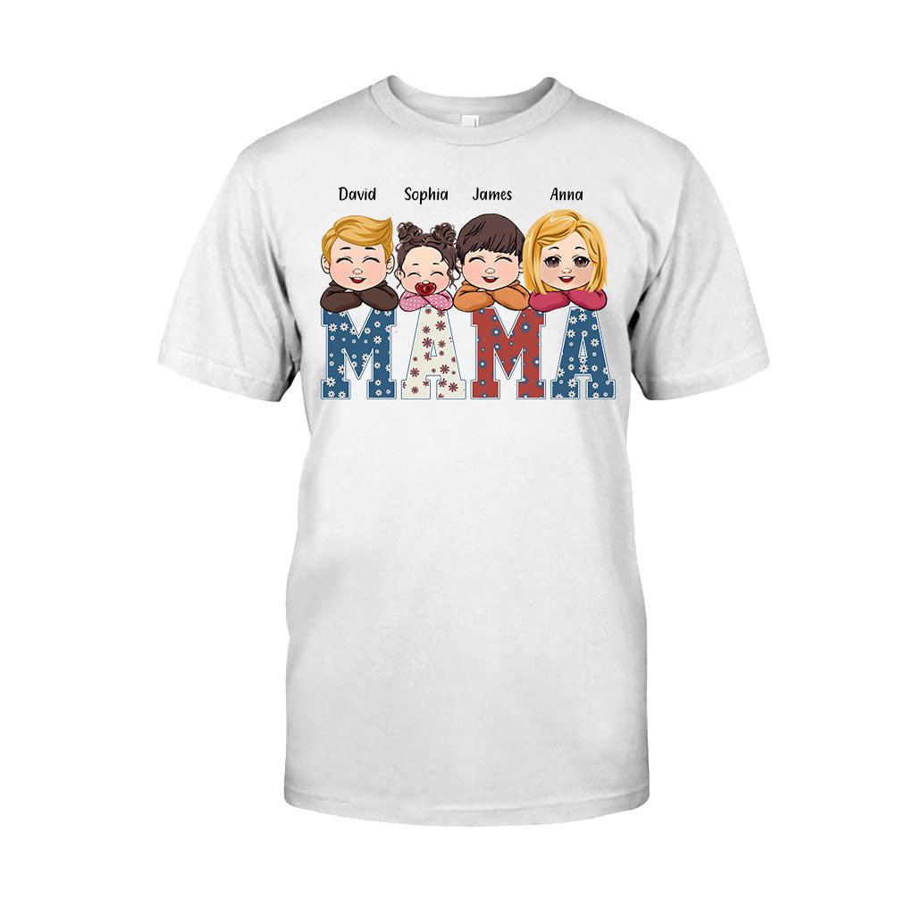 Amerikanische Mama – Beliebiger Titel, Vintage-Retro-Stil – Personalisiertes Mutter-T-Shirt und Hoodie