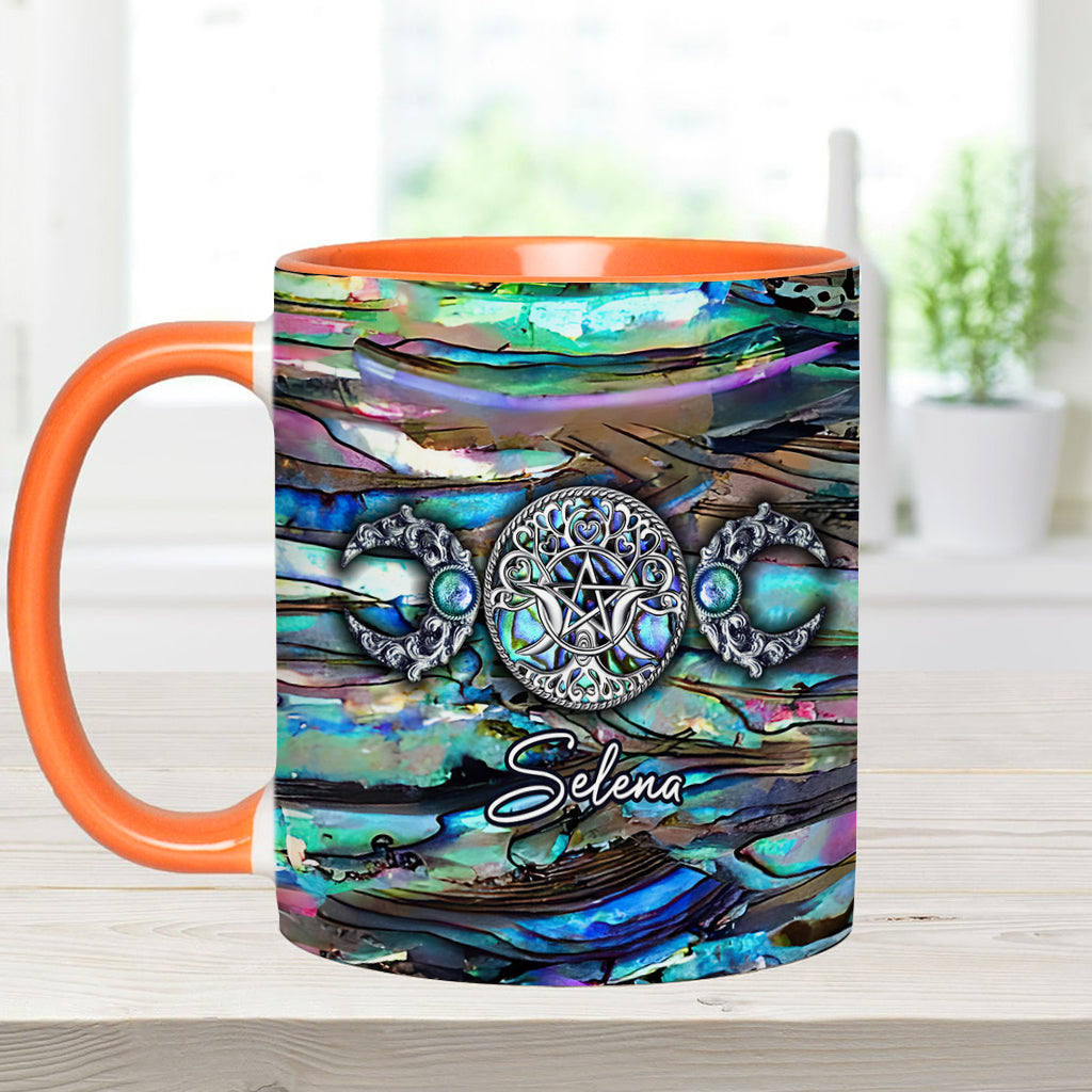 Dreifachmond – Wunderschöne Magie – Personalisierte Tasse mit Hexenmotiv