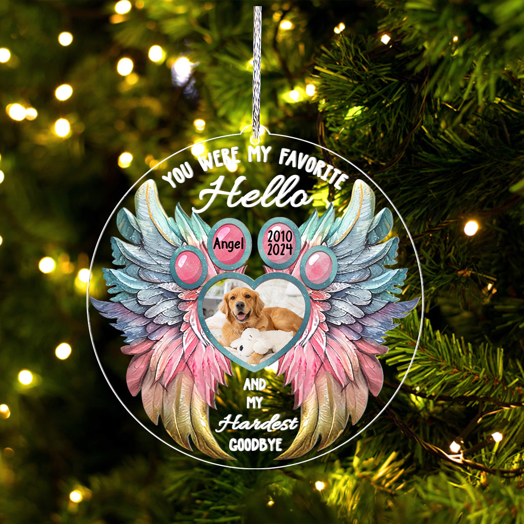 Du warst mein Liebling, mein schwerster Abschied – personalisierter Hunde-Anhänger in individueller Form