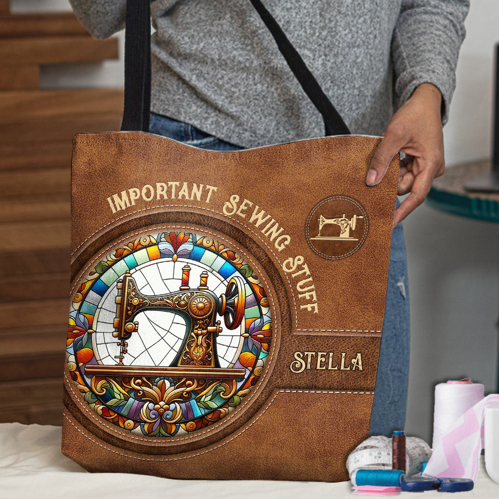 Important Sewing Stuff - Personalized Sewing Tote Bag