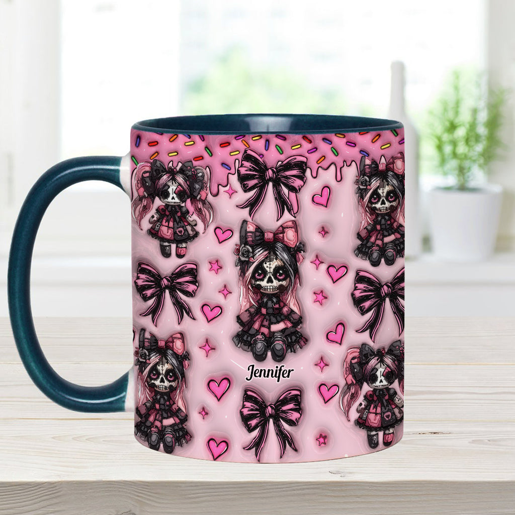 Sister Sister - Personalized Skull Accent Mug