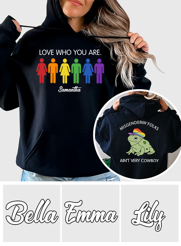 Falschgeschlechtliche Anrede ist nicht sehr cowboyhaft – Personalisiertes LGBT-Unterstützungs-T-Shirt