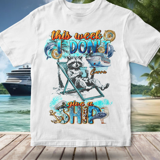 Diese Woche ist mir das Schiff egal – Feral Girl Summer – Personalisiertes Kreuzfahrt-T-Shirt und Hoodie