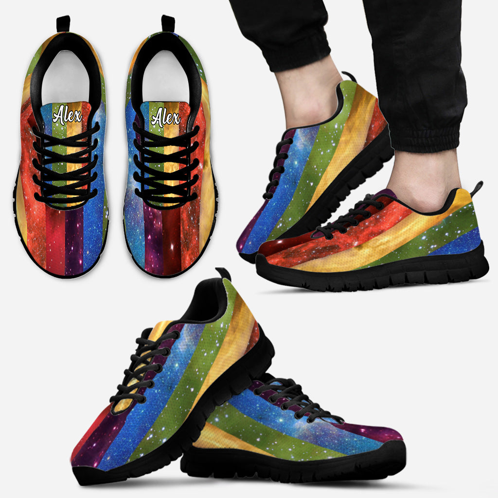 Pride Rainbow Galaxy – Personalisierte LGBT-Unterstützungs-Sneaker