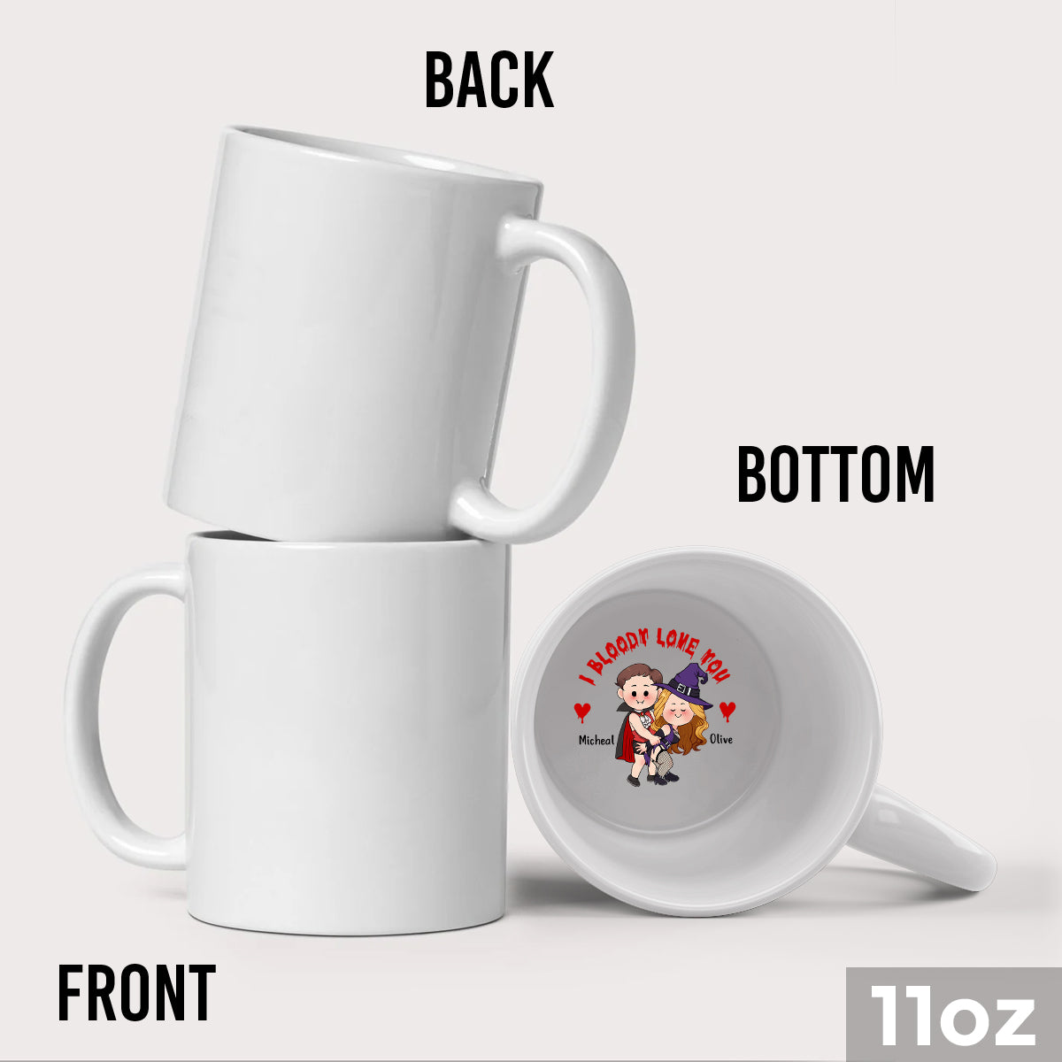 Ich bin verdammt mit dir - Personalisierte Tasse für Paare mit versteckter Botschaft