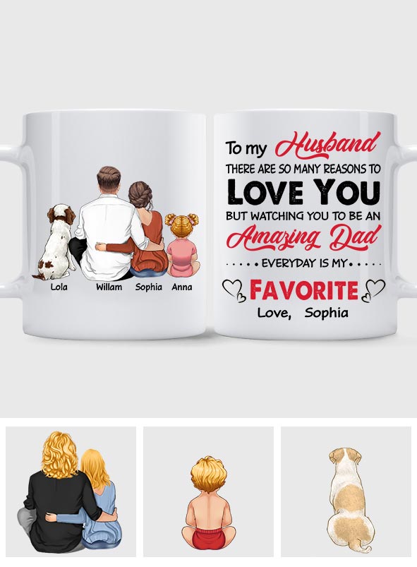 Es gibt so viele Gründe, dich zu lieben – personalisierte Tasse für Paare