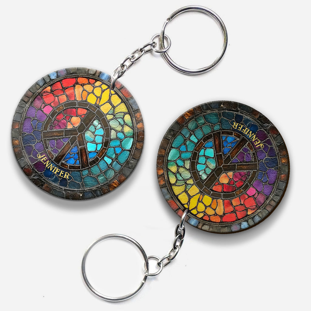 Hippie Soul – Personalisierter Hippie-Schlüsselanhänger