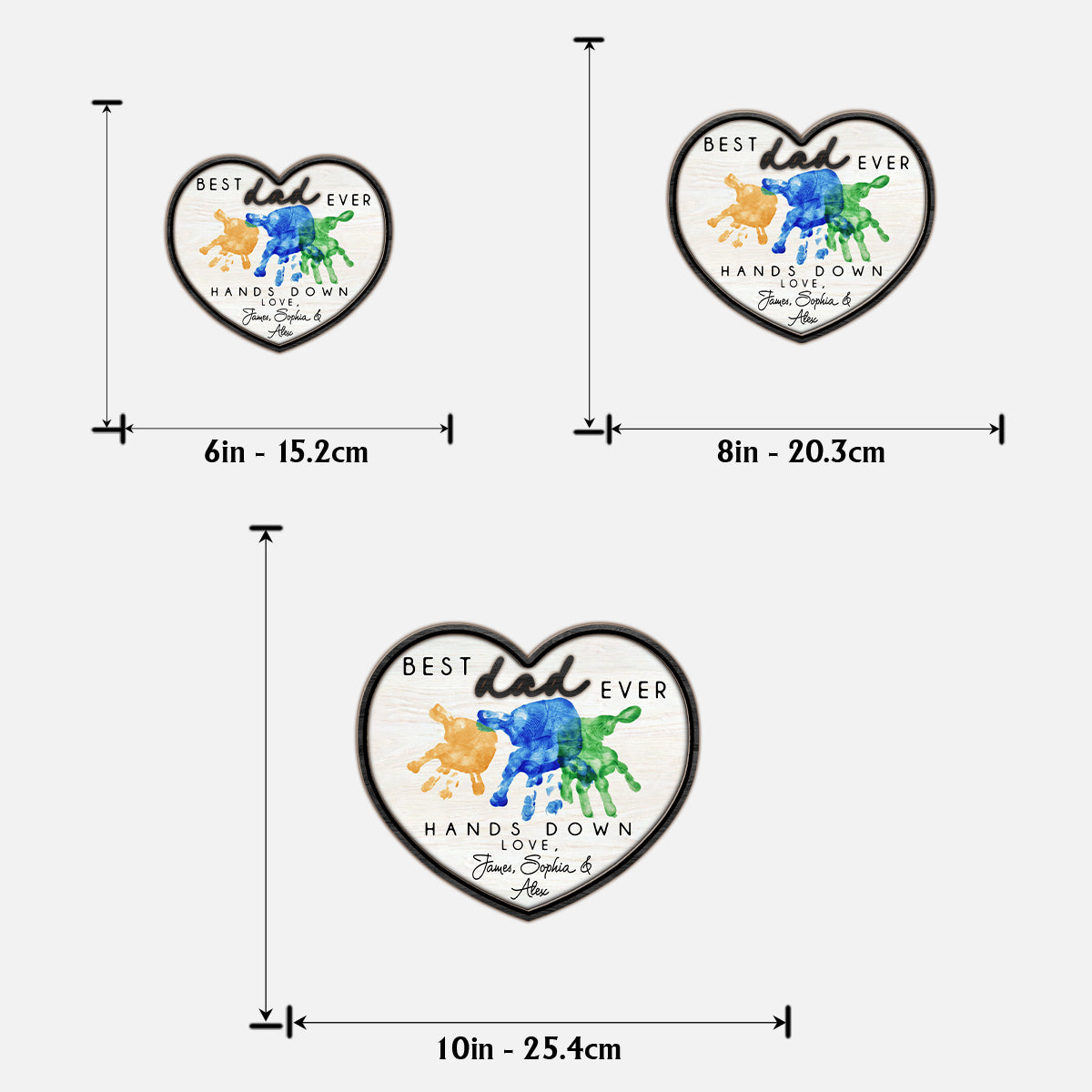 Bester Papa aller Zeiten – Personalisiertes zweilagiges Holzschild „Vater“ / Holzplakette