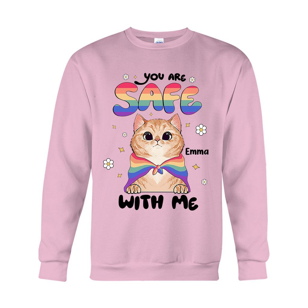 Du bist sicher – Personalisiertes LGBT-Unterstützungs-T-Shirt und Hoodie