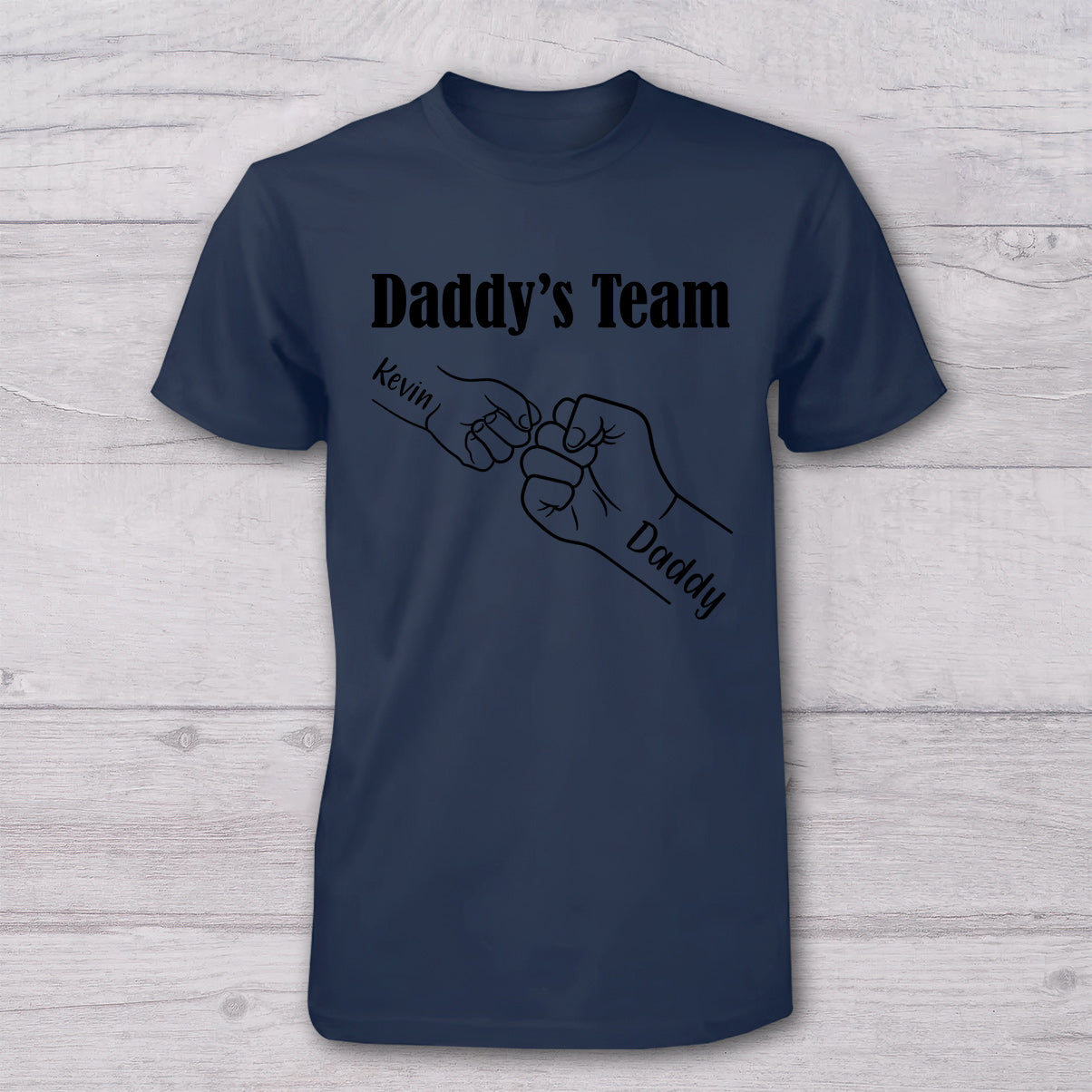 Papa und ich – Papas Team – Personalisiertes Vater-T-Shirt und Baby-Body