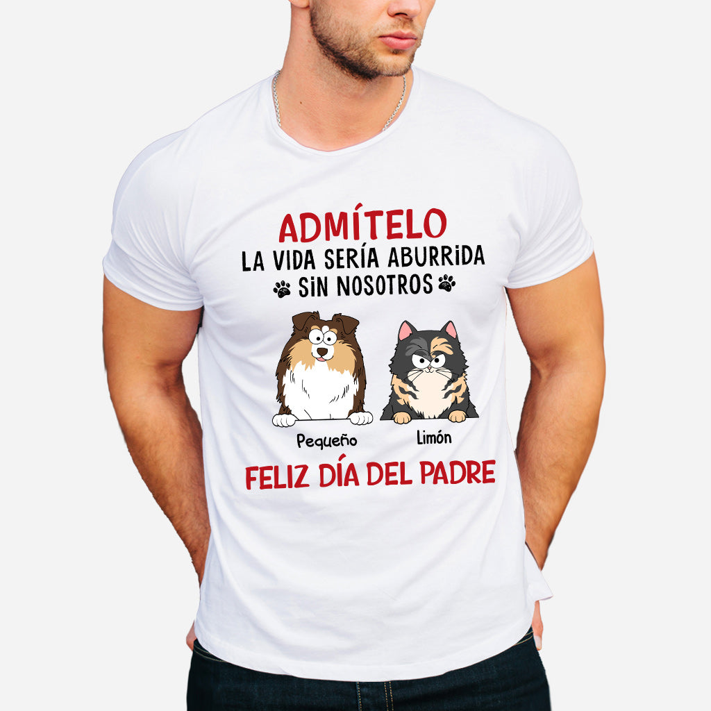 La Vida Sería Aburrida Sin Mí – Personalisiertes Hunde-T-Shirt und Kapuzenpullover