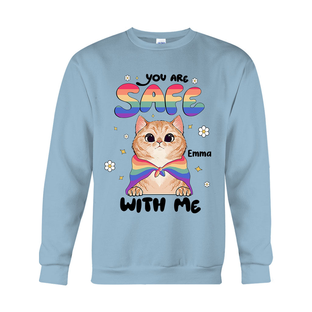 Du bist sicher – Personalisiertes LGBT-Unterstützungs-T-Shirt und Hoodie