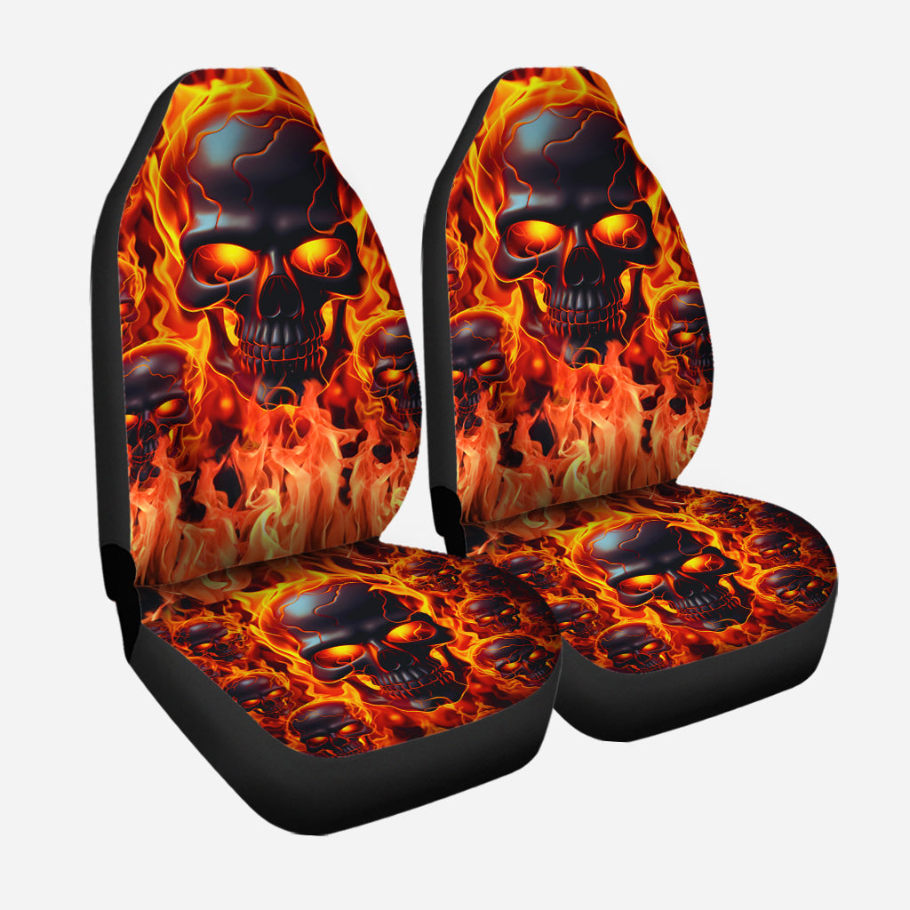 Get In Sit Down Shut Up Hold On - Personalized Skull Seat Covers