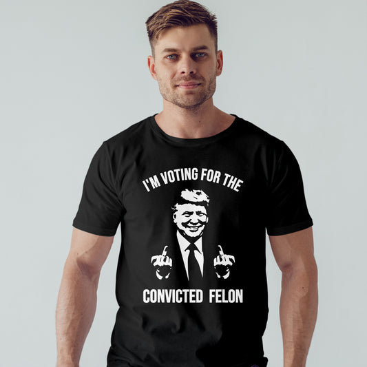 Trump-Shirt, „Ich wähle den verurteilten Verbrecher Trump 2024“-Shirt, Republikanische Shirts, Pro-Trump-T-Shirt, 45-47-Shirt, MAGA-Shirt