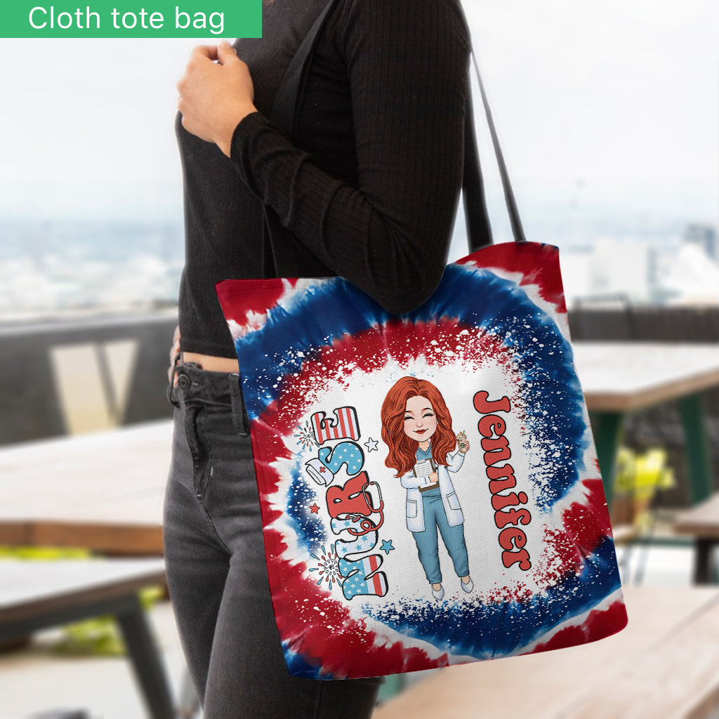 Nurse Life 4th Of July - Personalized Nurse Tote Bag