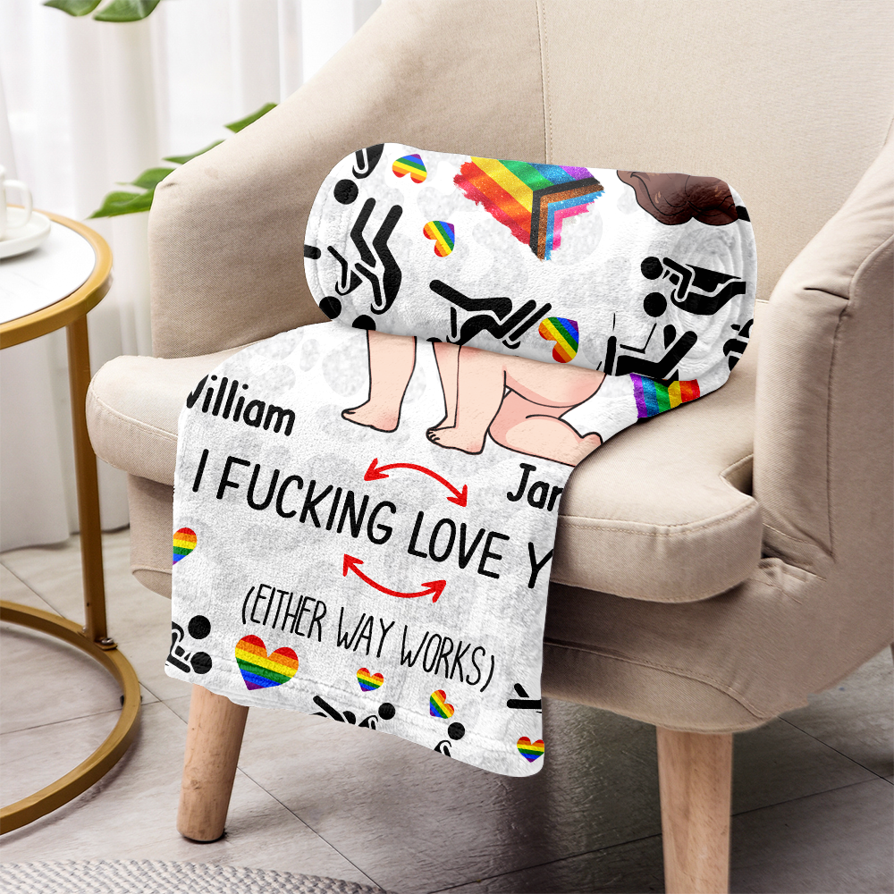 Ich liebe dich – Personalisierte LGBT-Unterstützungsdecke