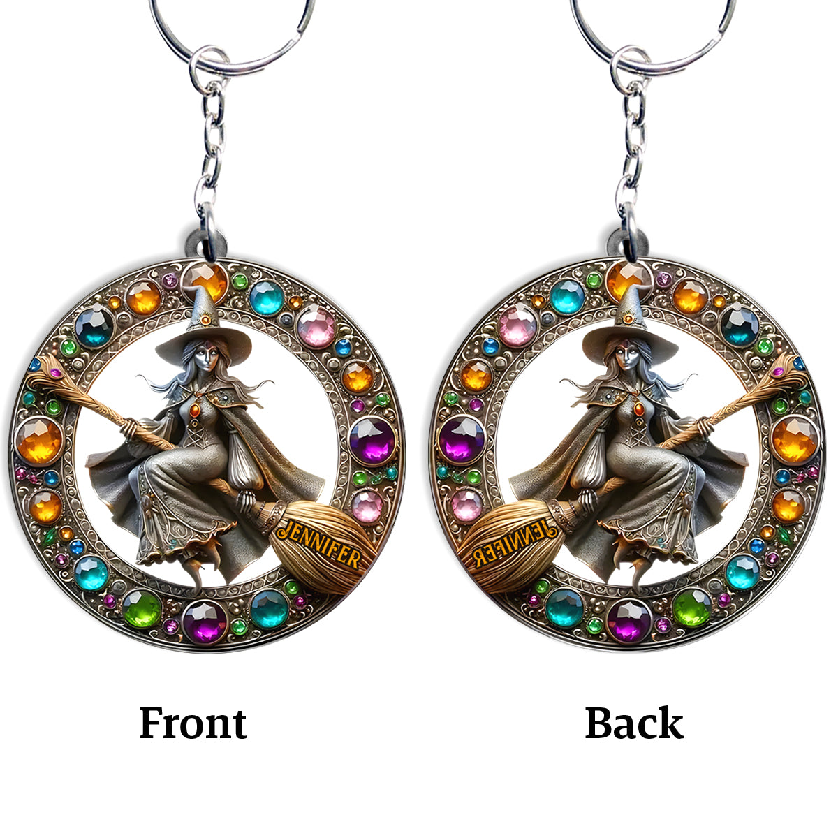 Beautiful Witch - Personalized Witch Keychain