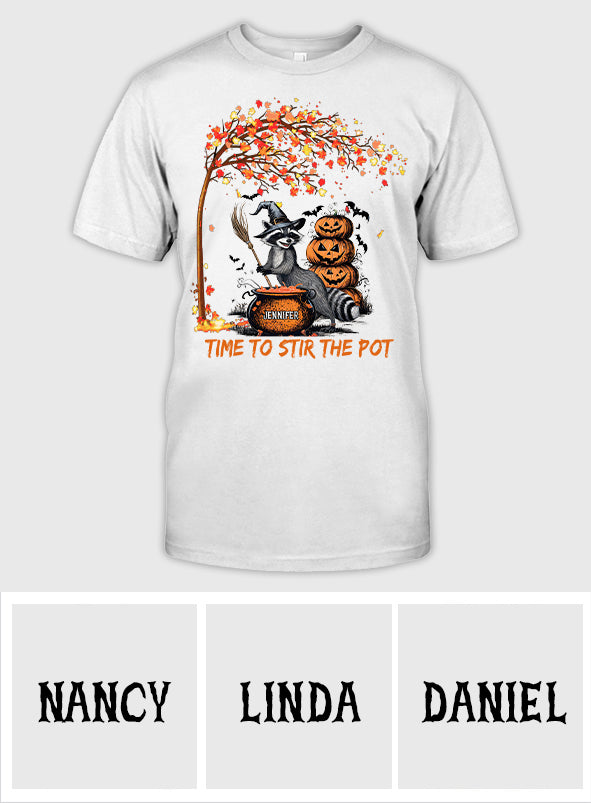 Zeit, Hexenbräu anzurühren – Personalisiertes Waschbär-T-Shirt und Hoodie