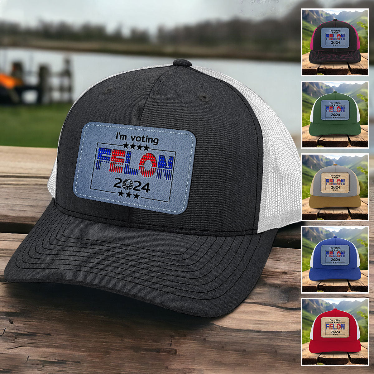 Ich wähle Verbrecher – personalisierte Lederaufnäher-Mütze