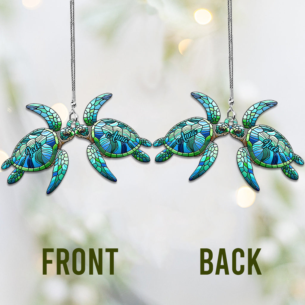 Ich liebe Schildkröten – Personalisierter Schildkröten-Autoanhänger