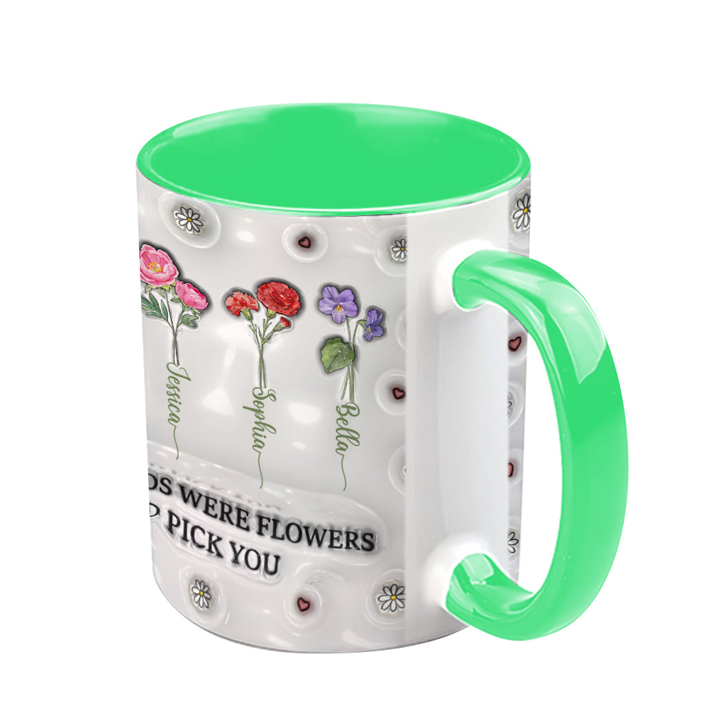 Birth Month Flowers Besties - Personalized Bestie Accent Mug