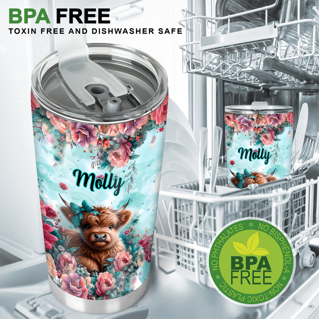 Niedliches Kuhbaby – personalisierter Becher