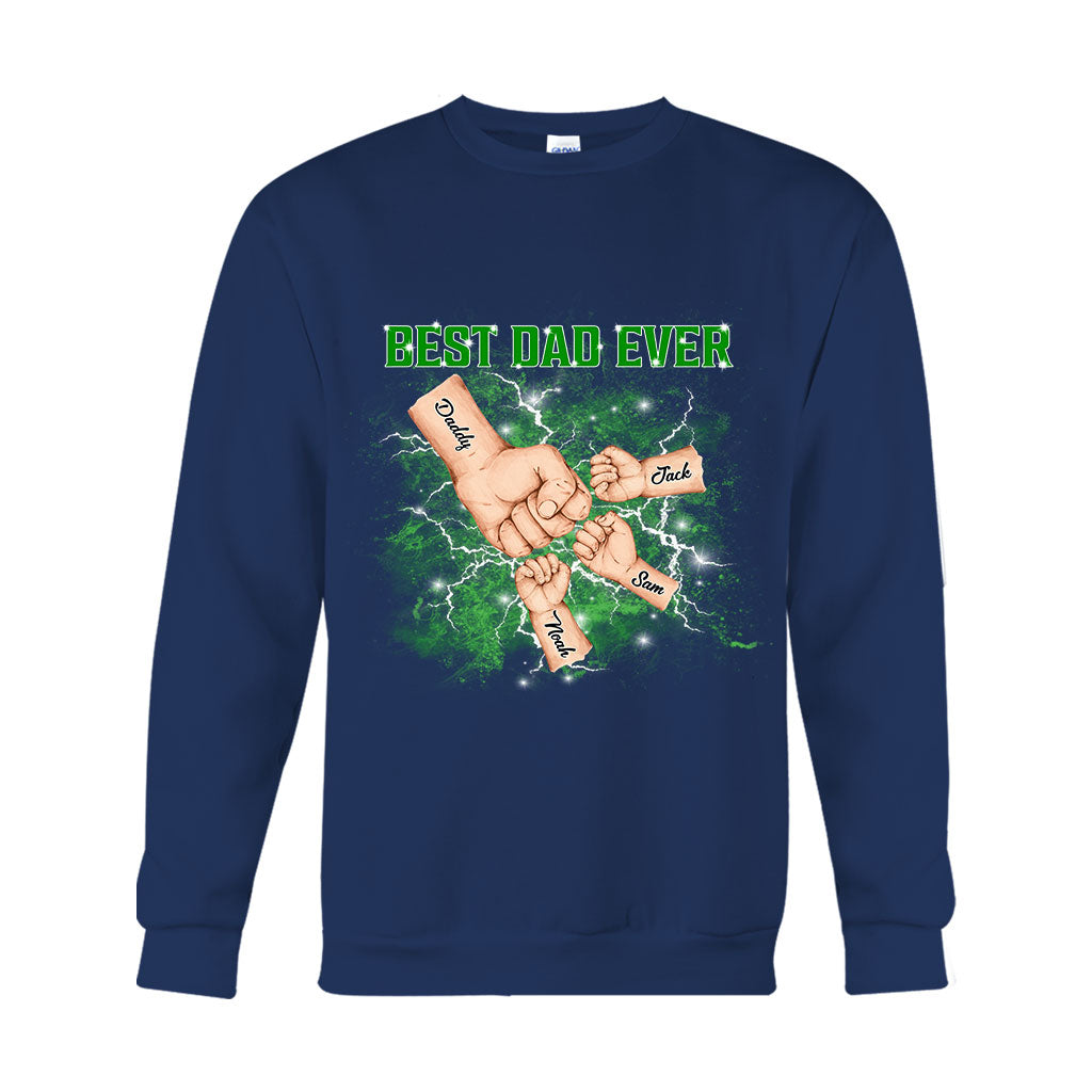 Bootleg-Vater-und-Kinder-Faustgruß – Personalisiertes Vater-T-Shirt und Hoodie