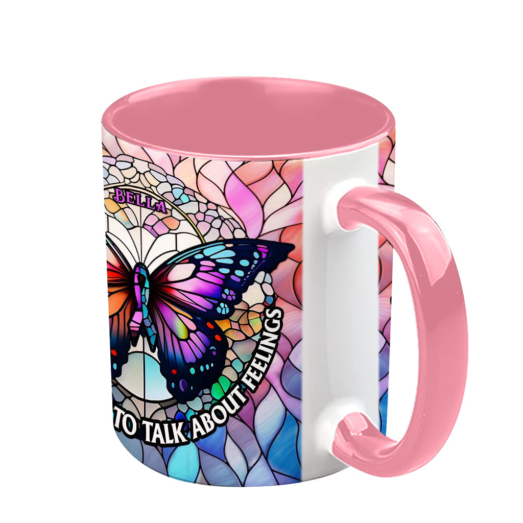 It's A Good Day To Talk About Feelings - Personalized Accent Mug