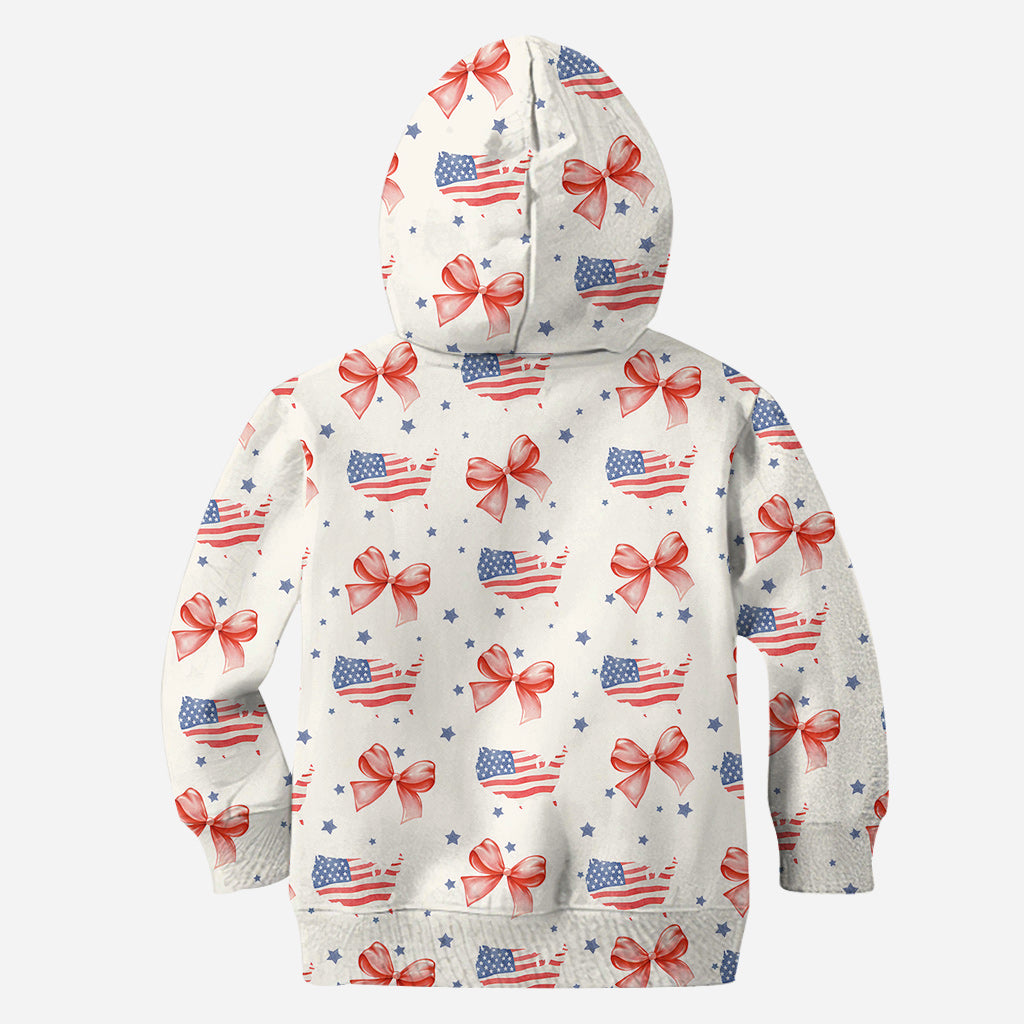 Coquette American Girl - Personalized Independence Day/ 4th of July All Over Shirt