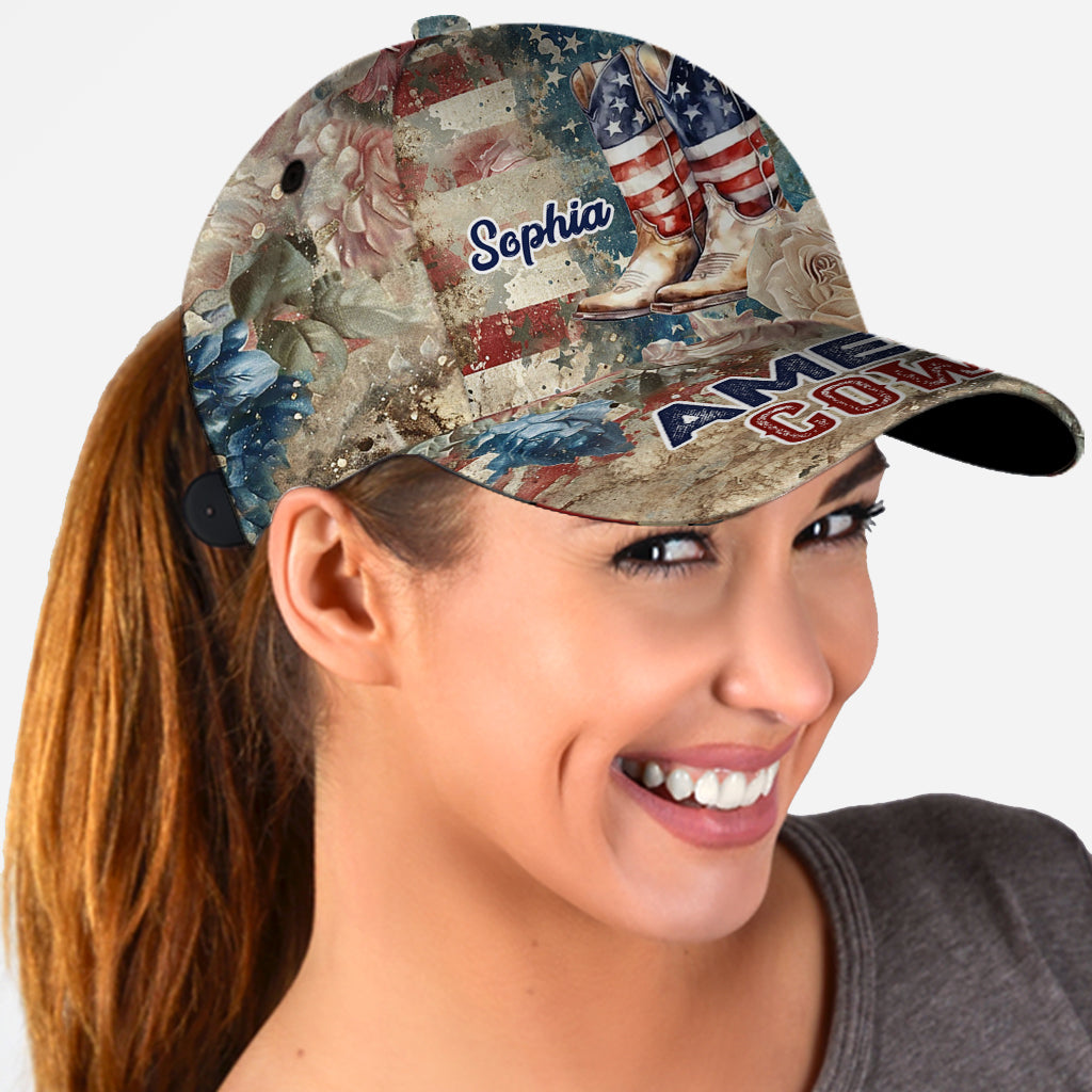 Amerikanische Cowgirl-Kappe – Personalisierte Country-Girl-Klassiker-Kappe