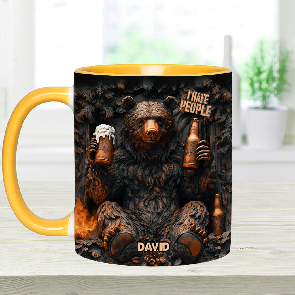 I Hate People - Personalized Camping Accent Mug