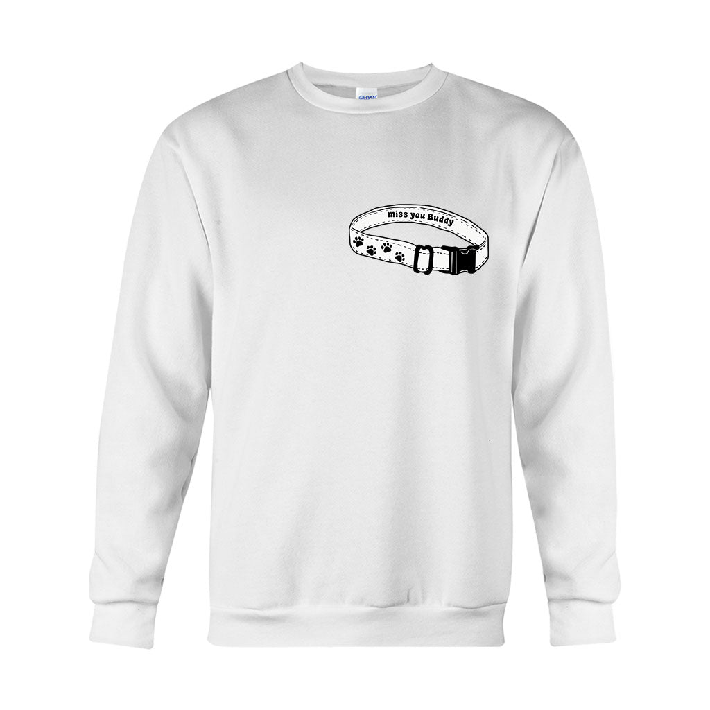 Ich vermisse dich Halsband – Personalisiertes Hunde-T-Shirt und Hoodie