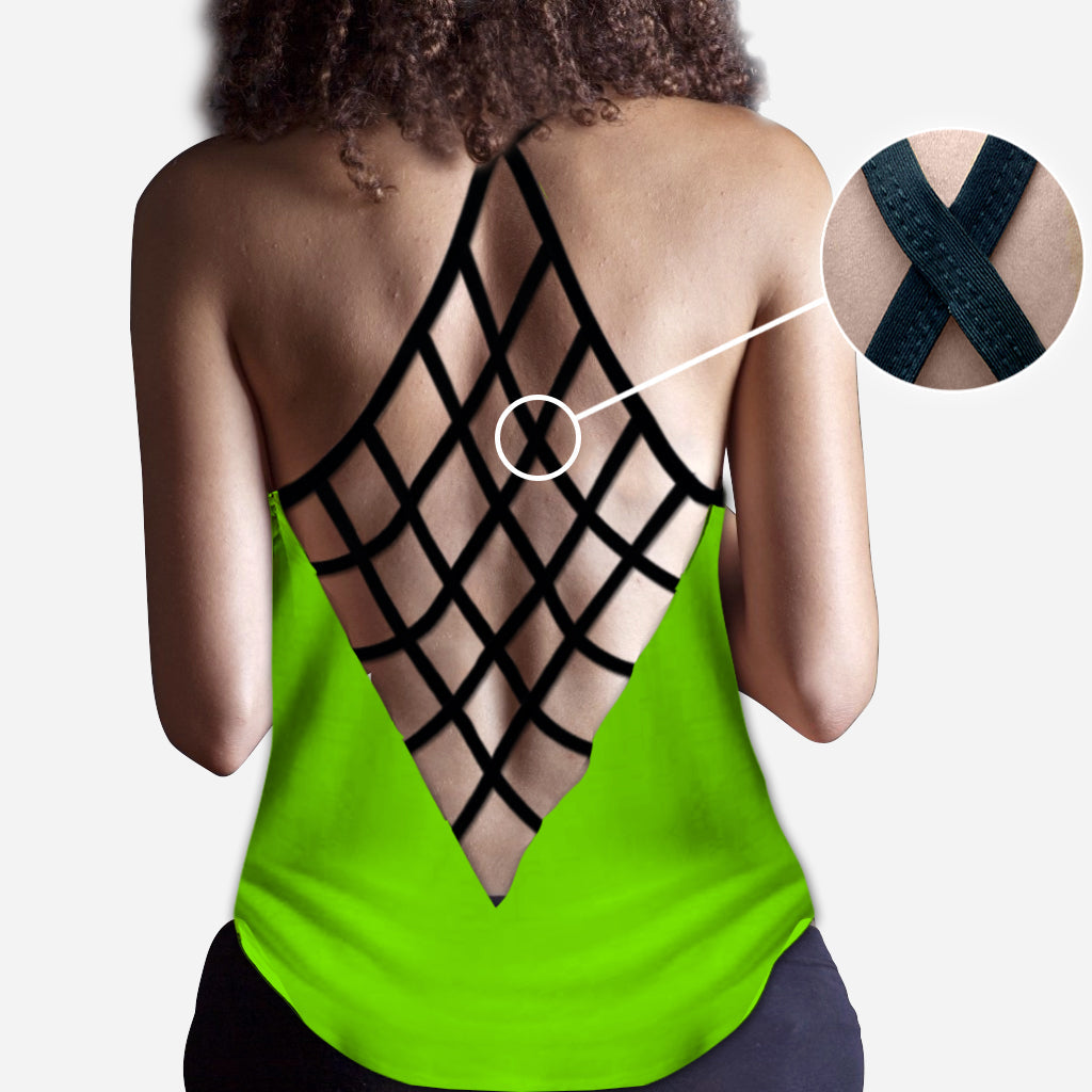 Grüne Hexe – Personalisiertes Tanktop mit Hexenkreuz