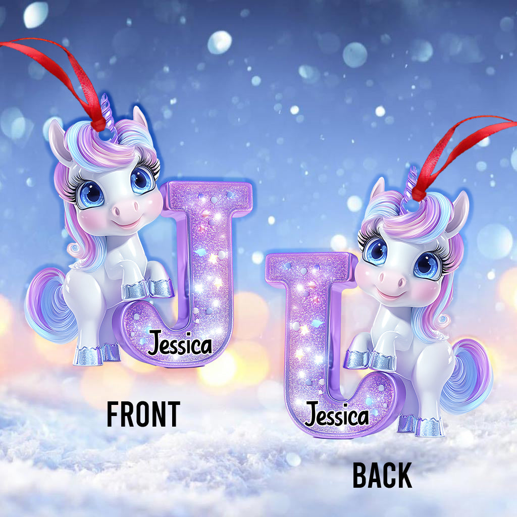 Cartoon Unicorns - Personalized Kid Ornament