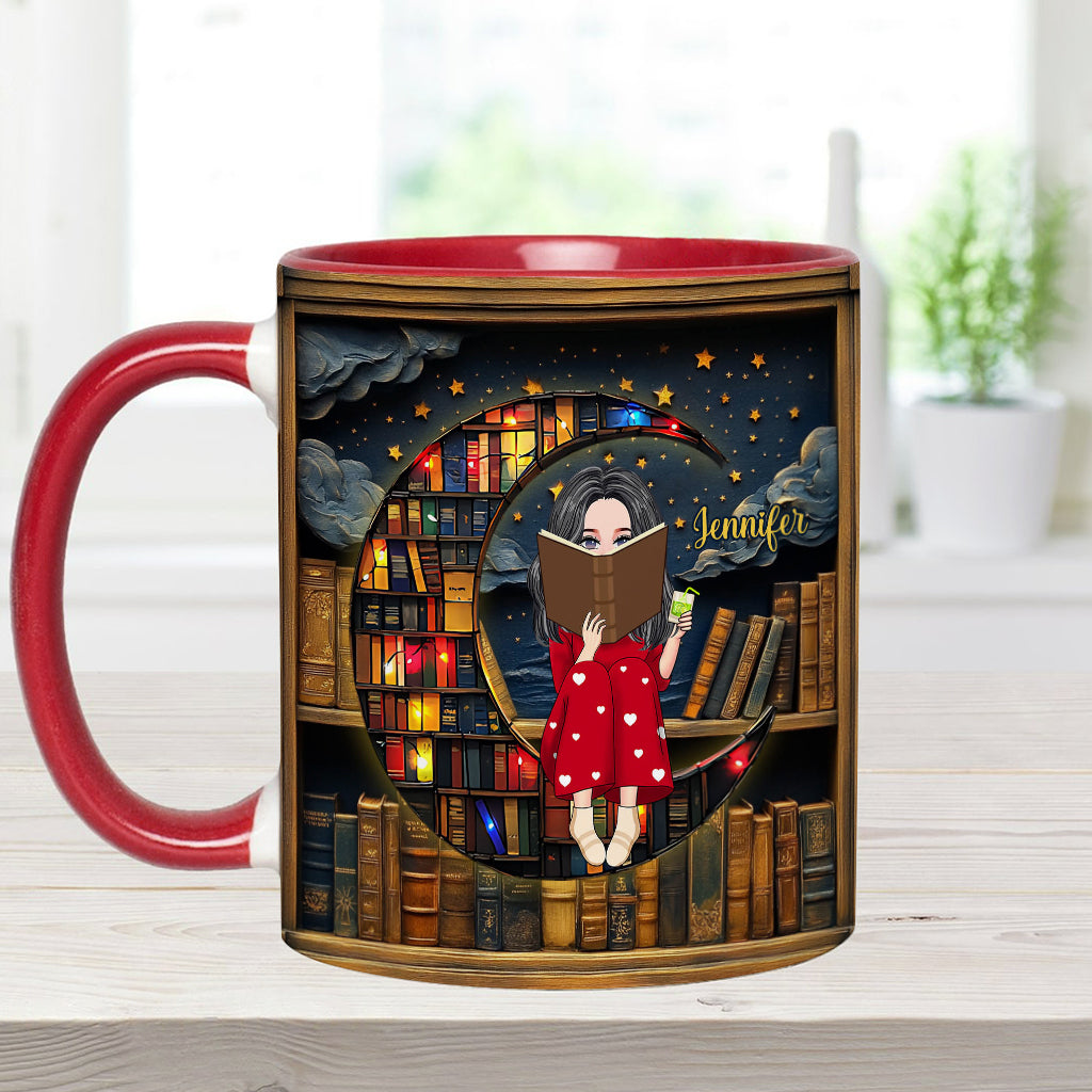 Einfach ein Mädchen, das Bücher liebt – personalisierte Tasse mit Buchmotiv