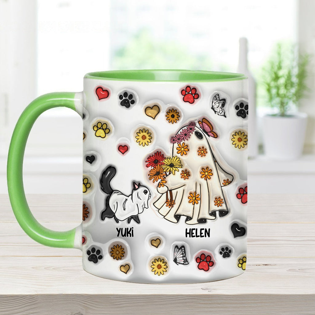 Cute Ghosts - Personalized Cat Accent Mug