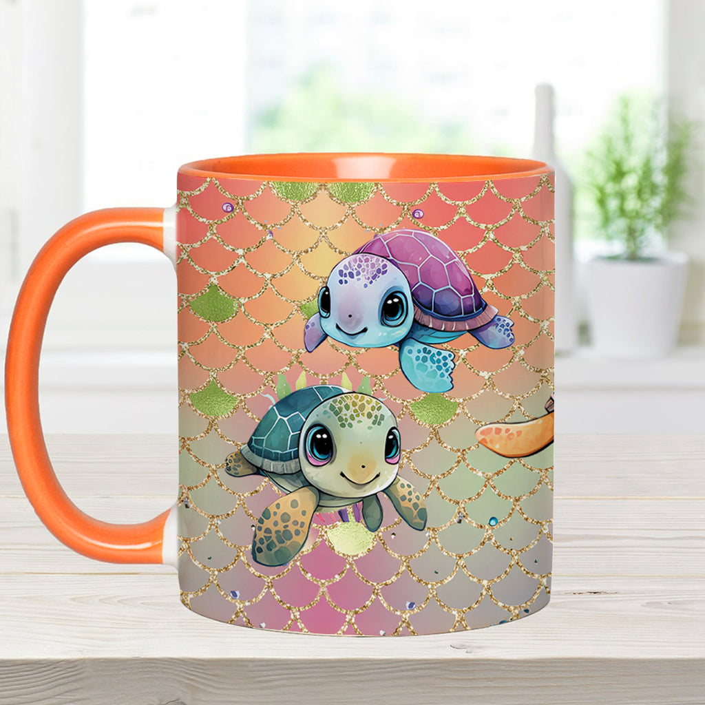 Niedliche Schildkröten – Personalisierte Tasse mit Schildkrötenmotiv
