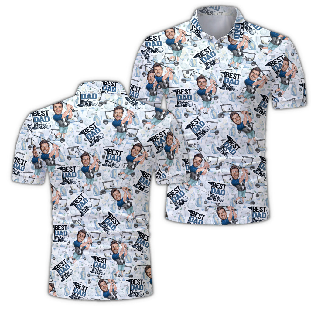 Best Dad By Par - Personalisiertes Golf-Poloshirt